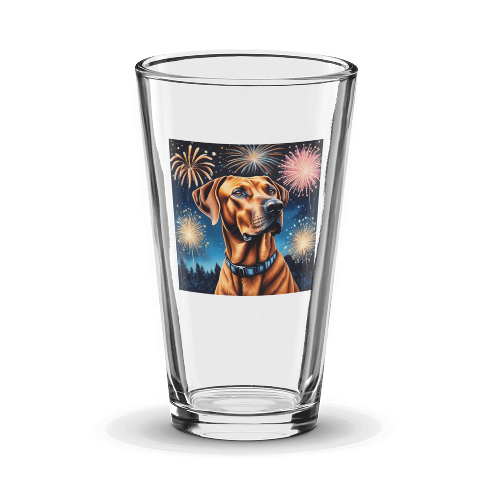 PugMug Custom Rhodesian Ridgeback Glass Tumbler