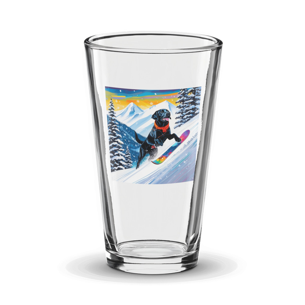 PugMug Custom Black Labrador Retriever Glass Tumbler