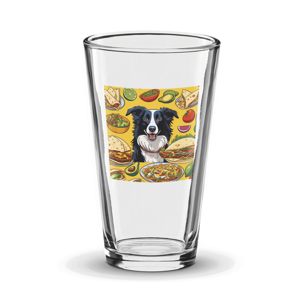 PugMug Custom Border Collie Glass Tumbler