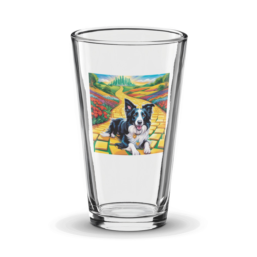 PugMug Custom Border Collie Glass Tumbler