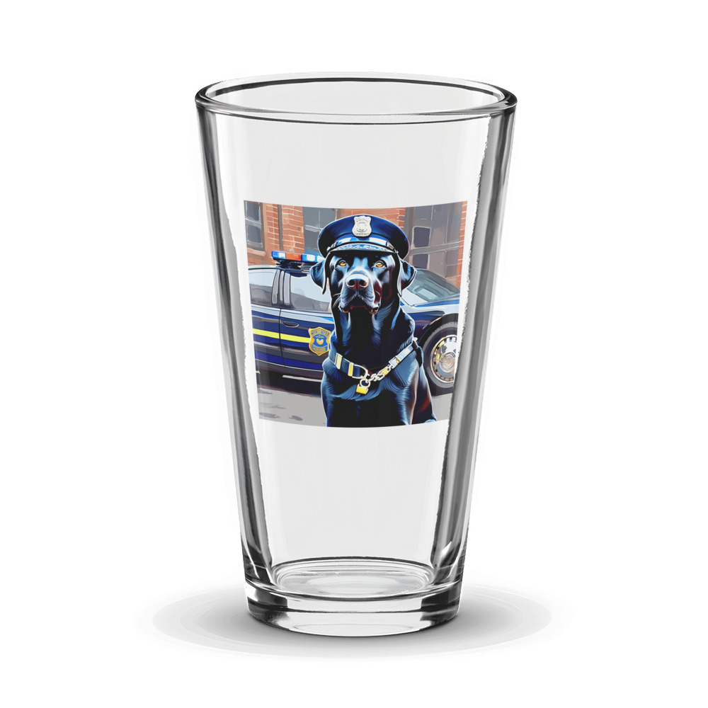 PugMug Custom Black Labrador Retriever Glass Tumbler