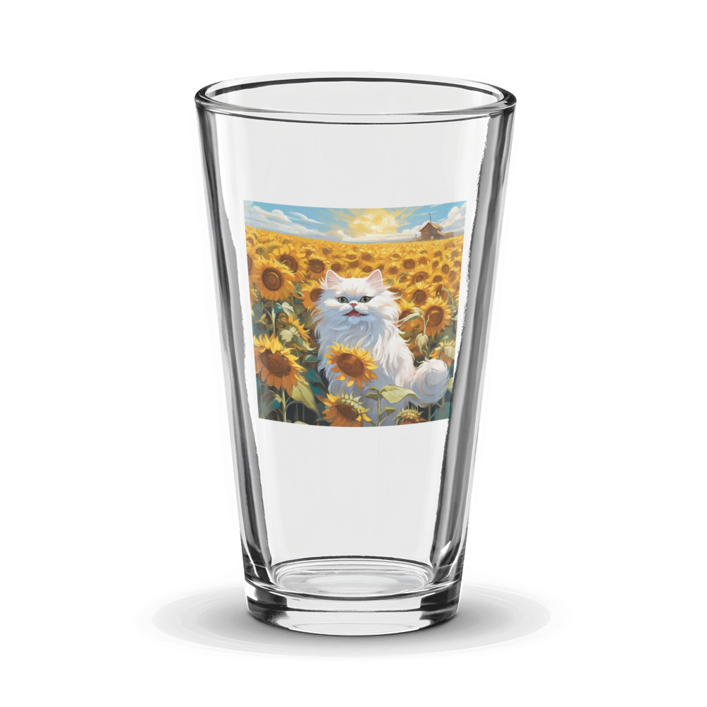 PugMug Custom White Persian Cat Glass Tumbler