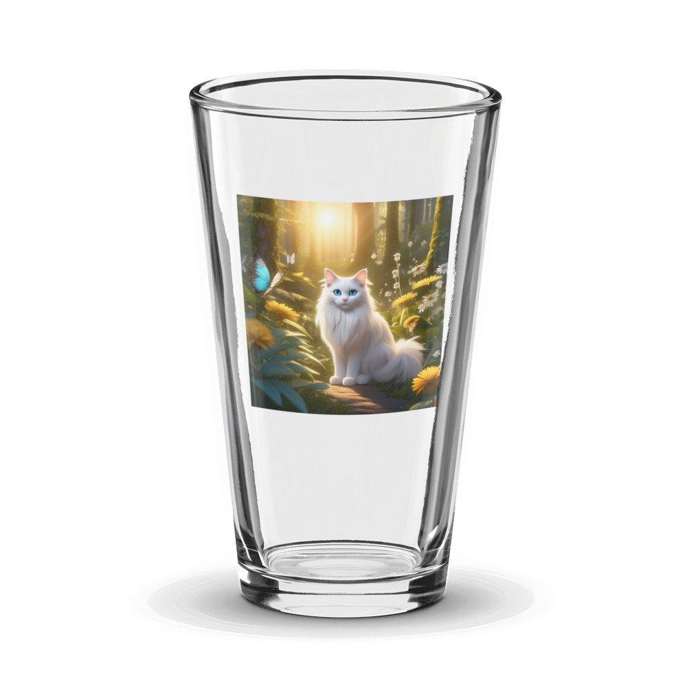 PugMug Custom White Ragdoll Cat Glass Tumbler