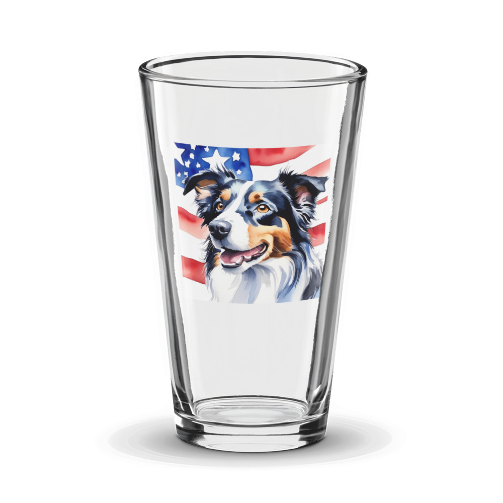 PugMug Custom Border Collie Glass Tumbler