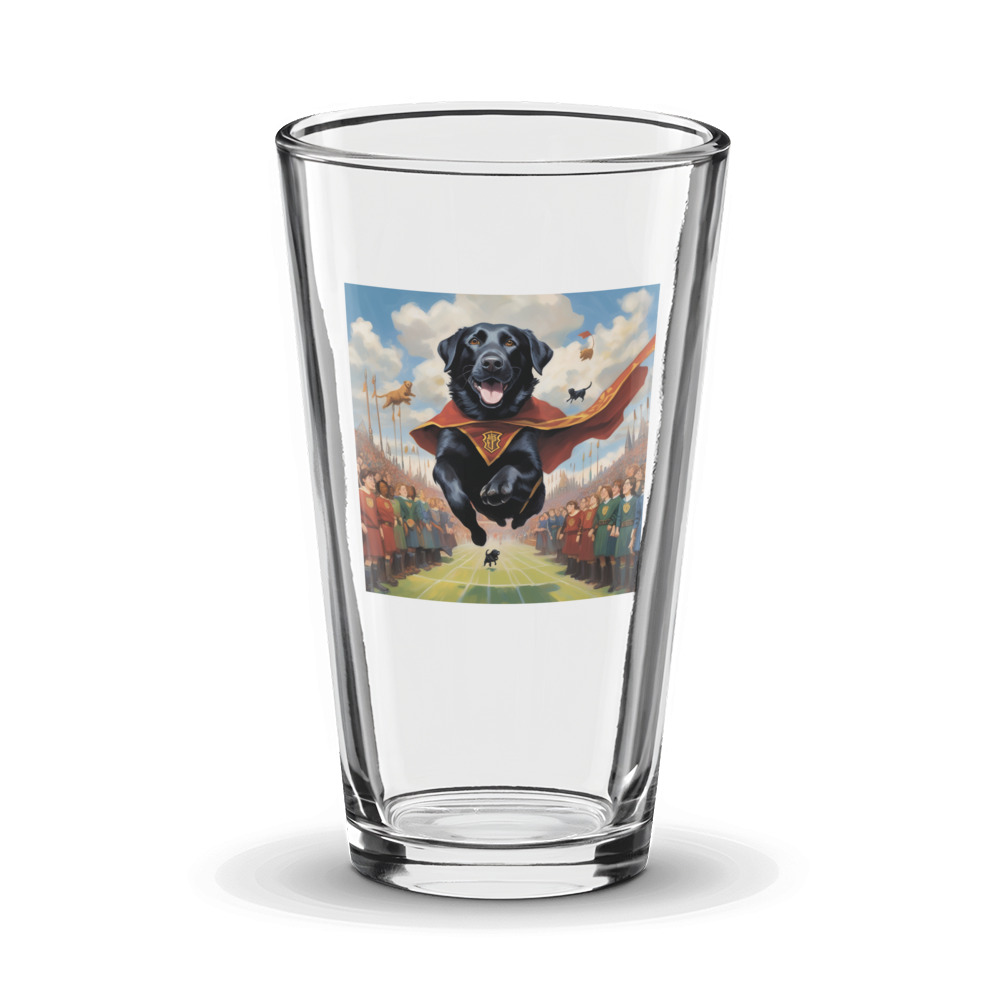 PugMug Custom Black Labrador Retriever Glass Tumbler