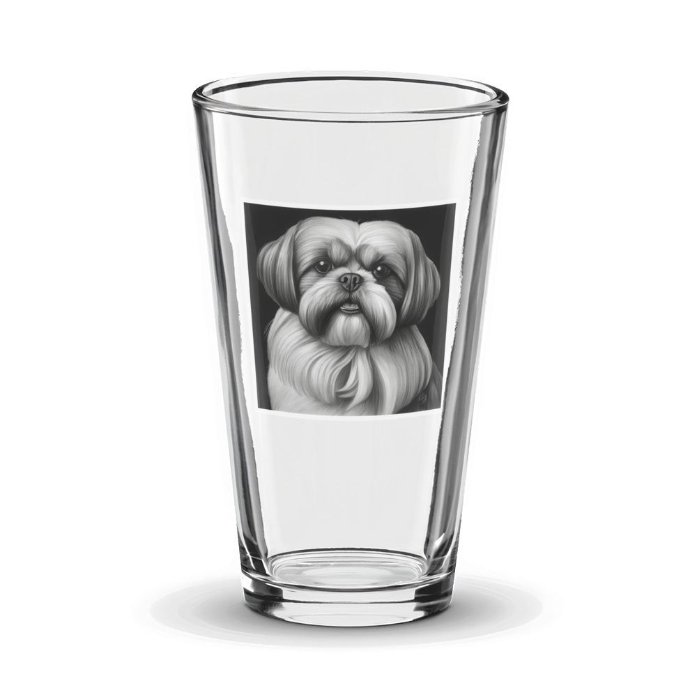 PugMug Custom Shih Tzu Glass Tumbler