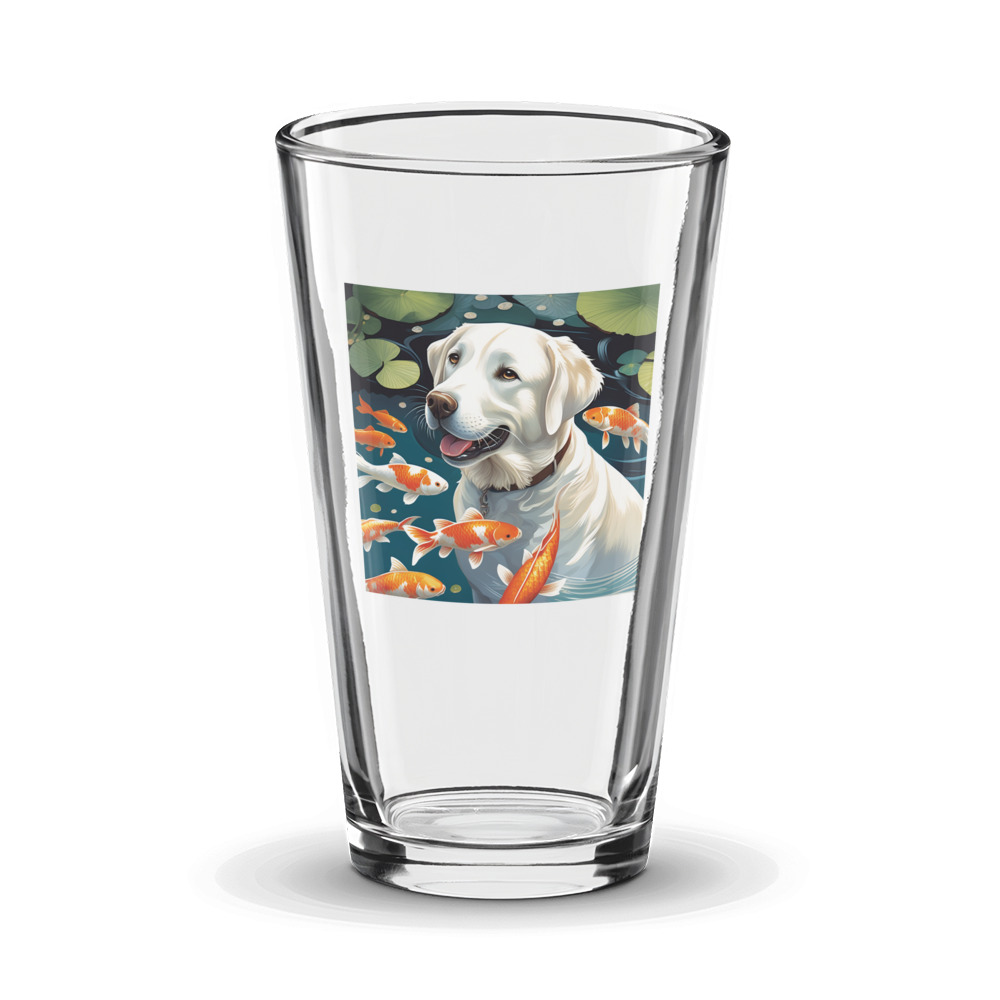 PugMug Custom White Labrador Retriever Glass Tumbler