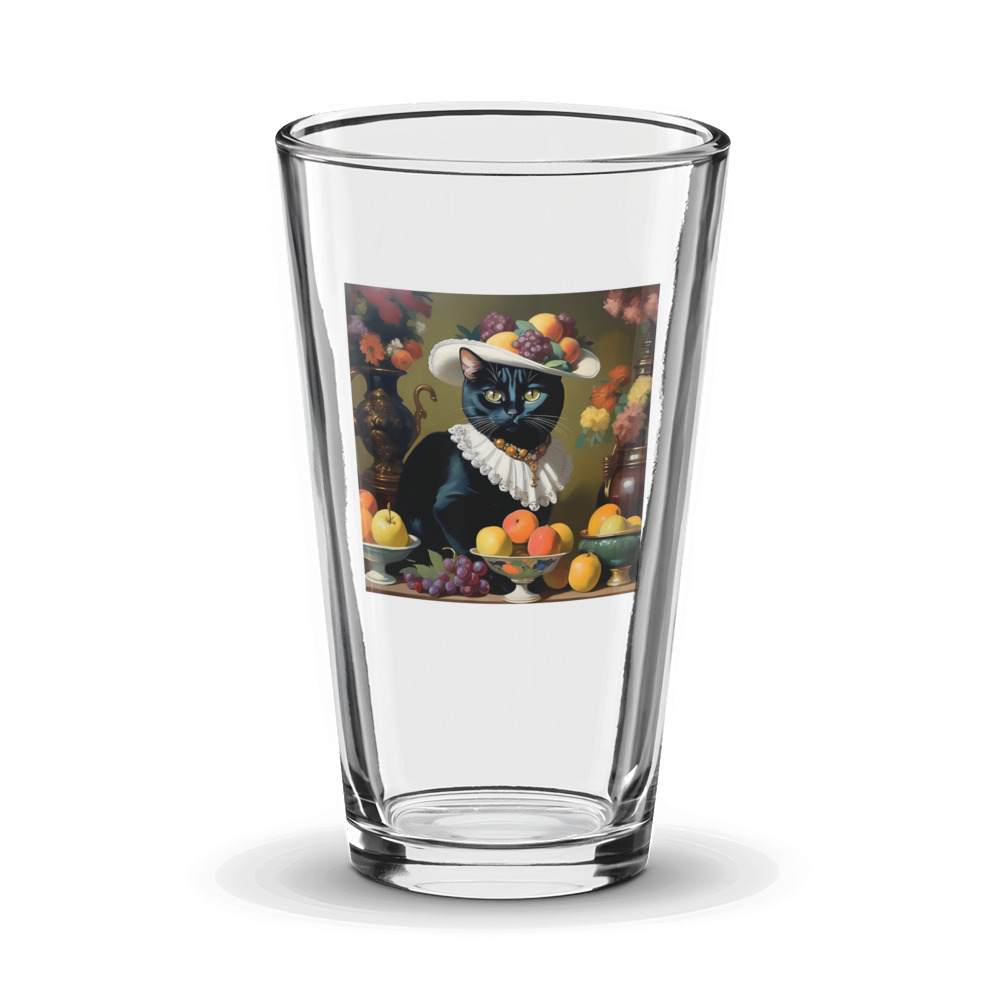 PugMug Custom Black American Shorthair Cat Glass Tumbler