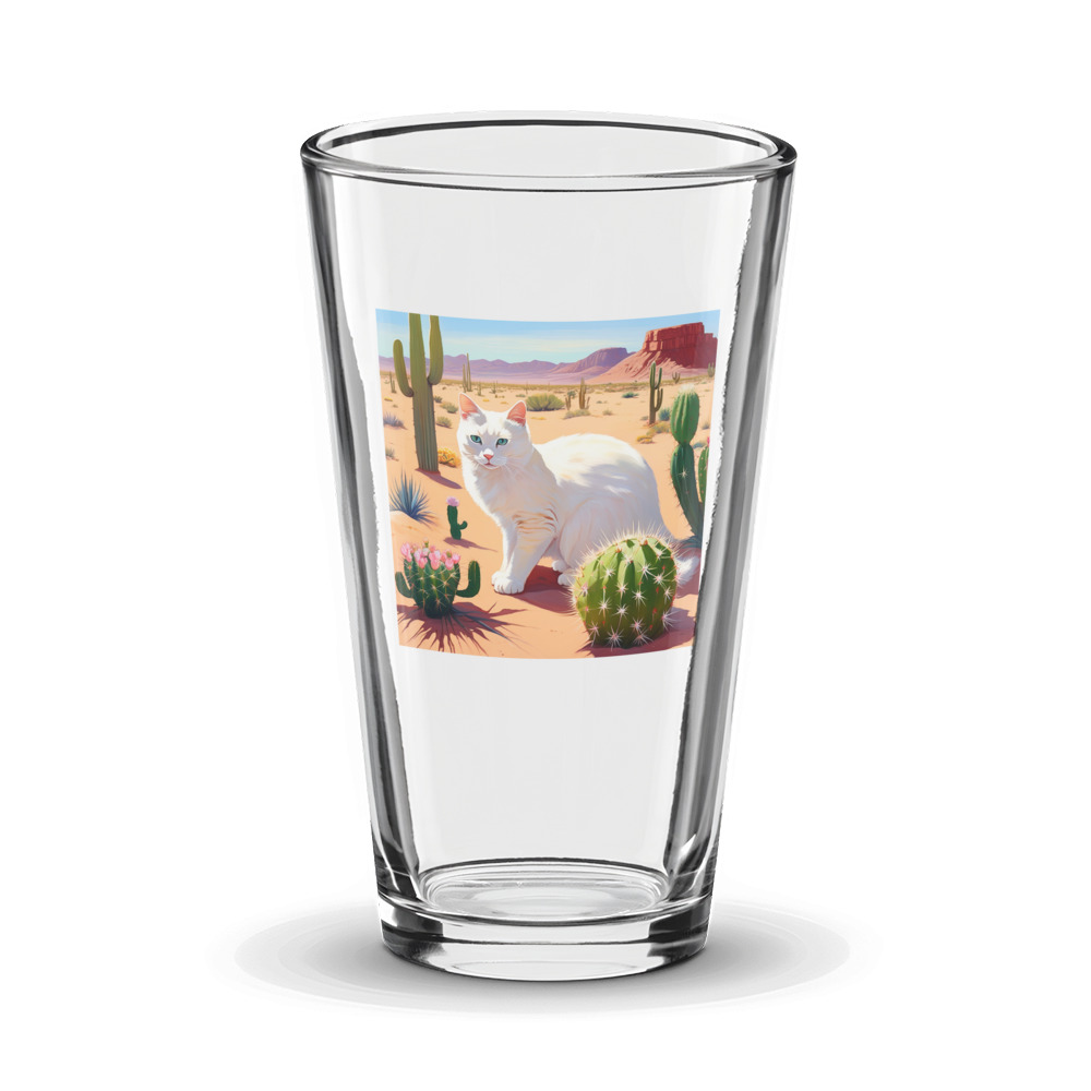 PugMug Custom White Companion Cat Glass Tumbler