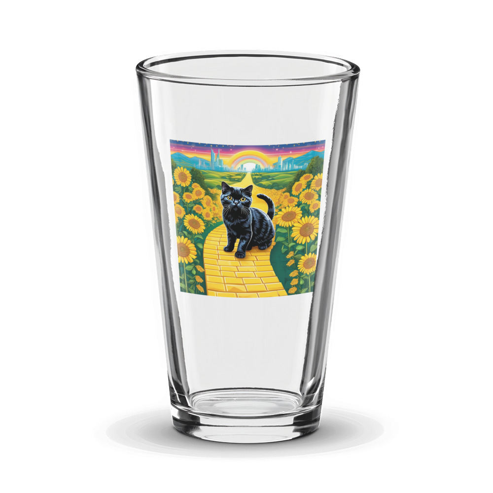PugMug Custom Black Scottish Fold Cat Glass Tumbler