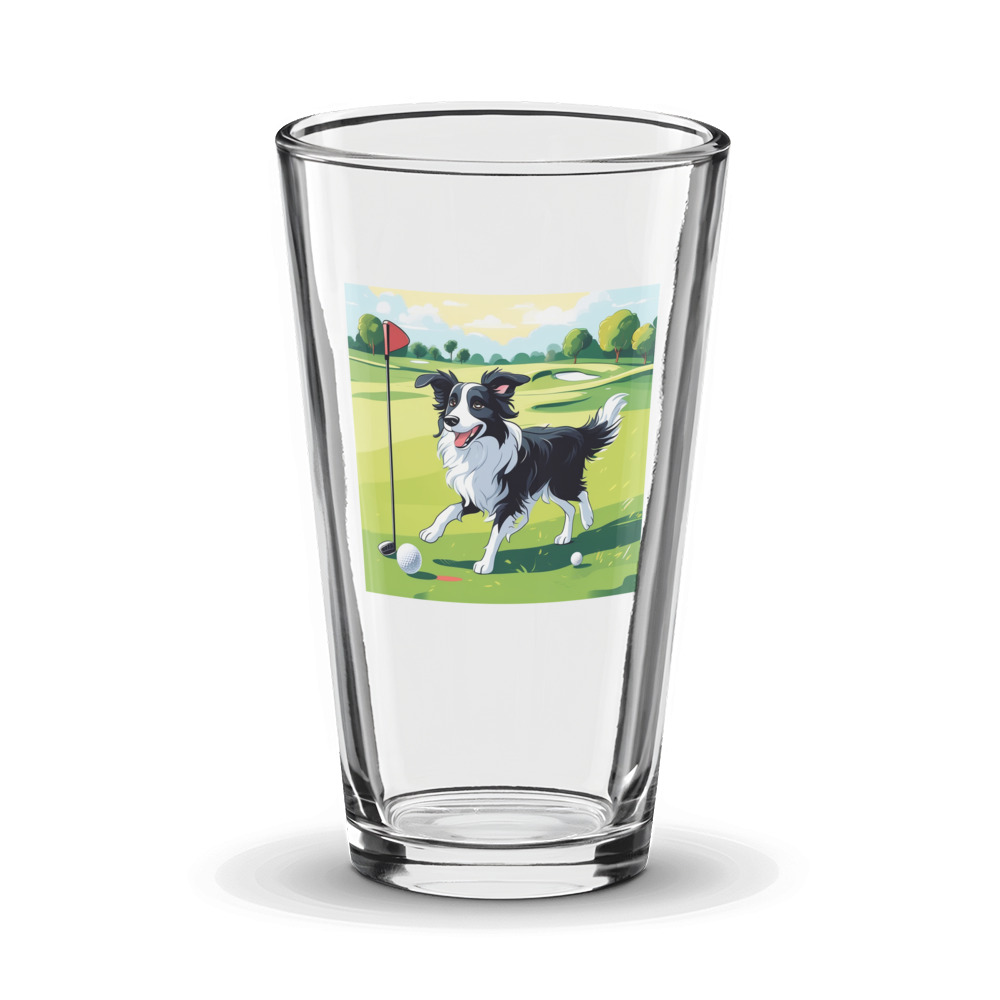 PugMug Custom Border Collie Glass Tumbler