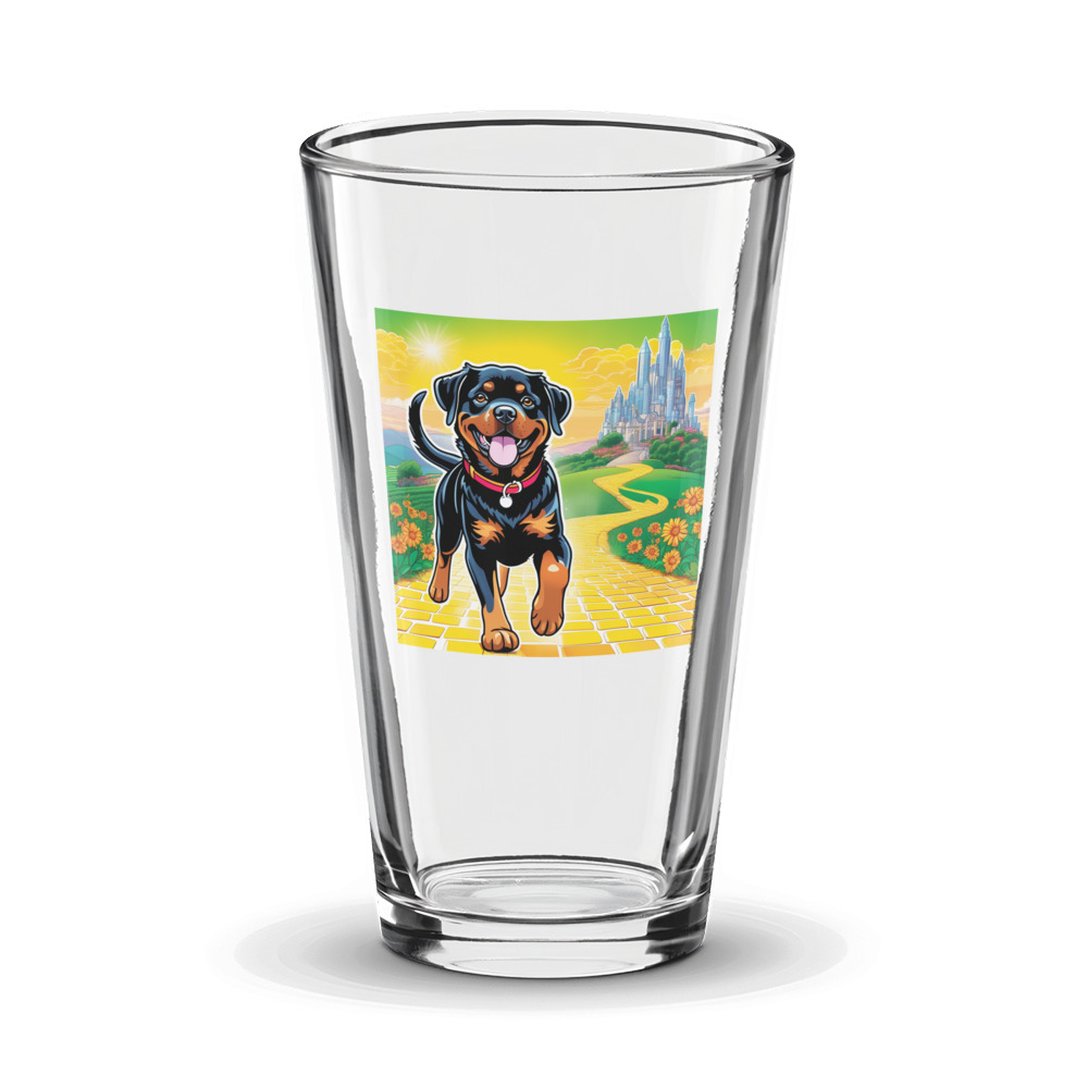 PugMug Custom Rottweiler Glass Tumbler