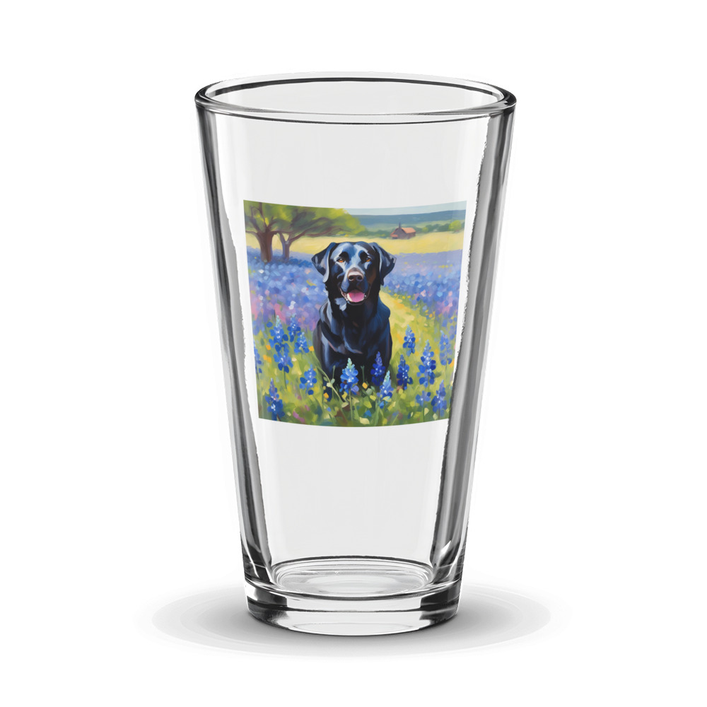 PugMug Custom Black Labrador Retriever Glass Tumbler