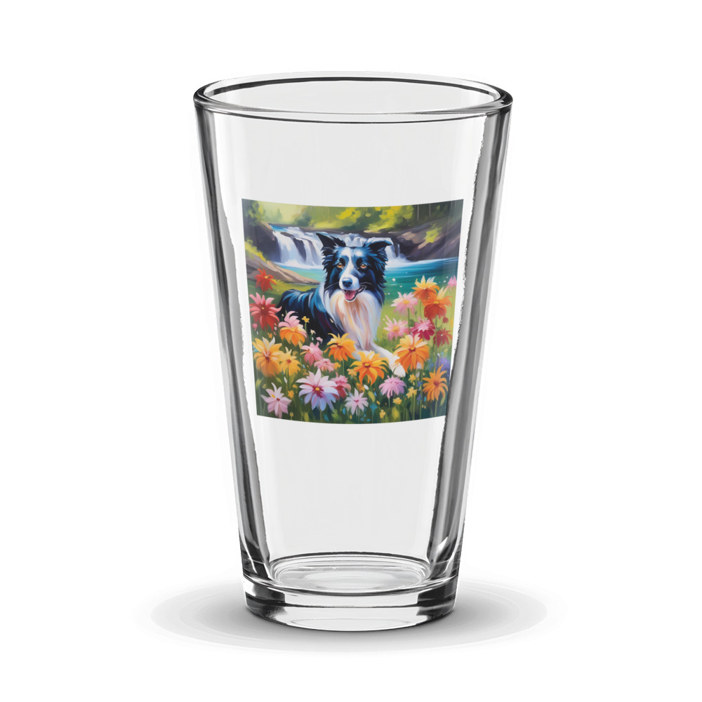 PugMug Custom Border Collie Glass Tumbler