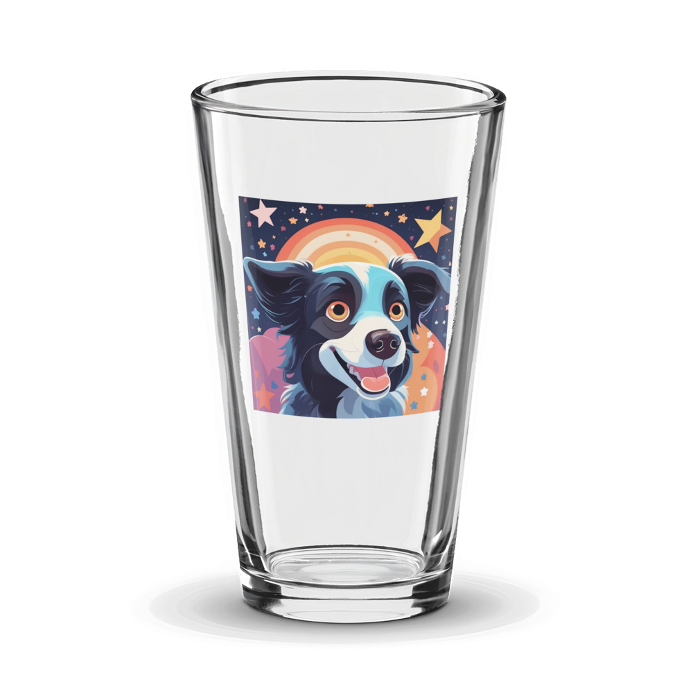 PugMug Custom Border Collie Glass Tumbler