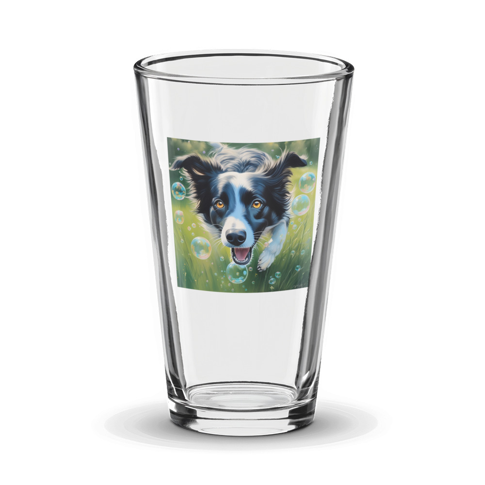 PugMug Custom Border Collie Glass Tumbler