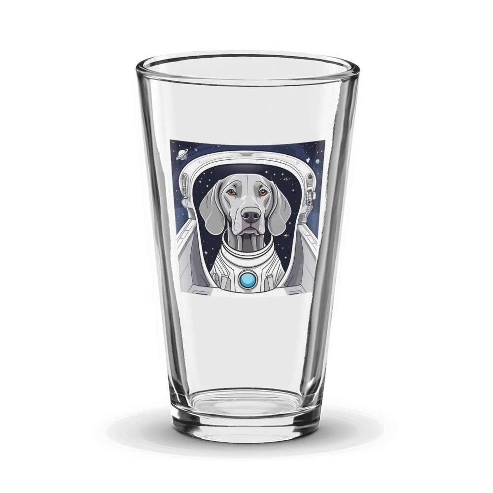 PugMug Custom Weimaraner Glass Tumbler