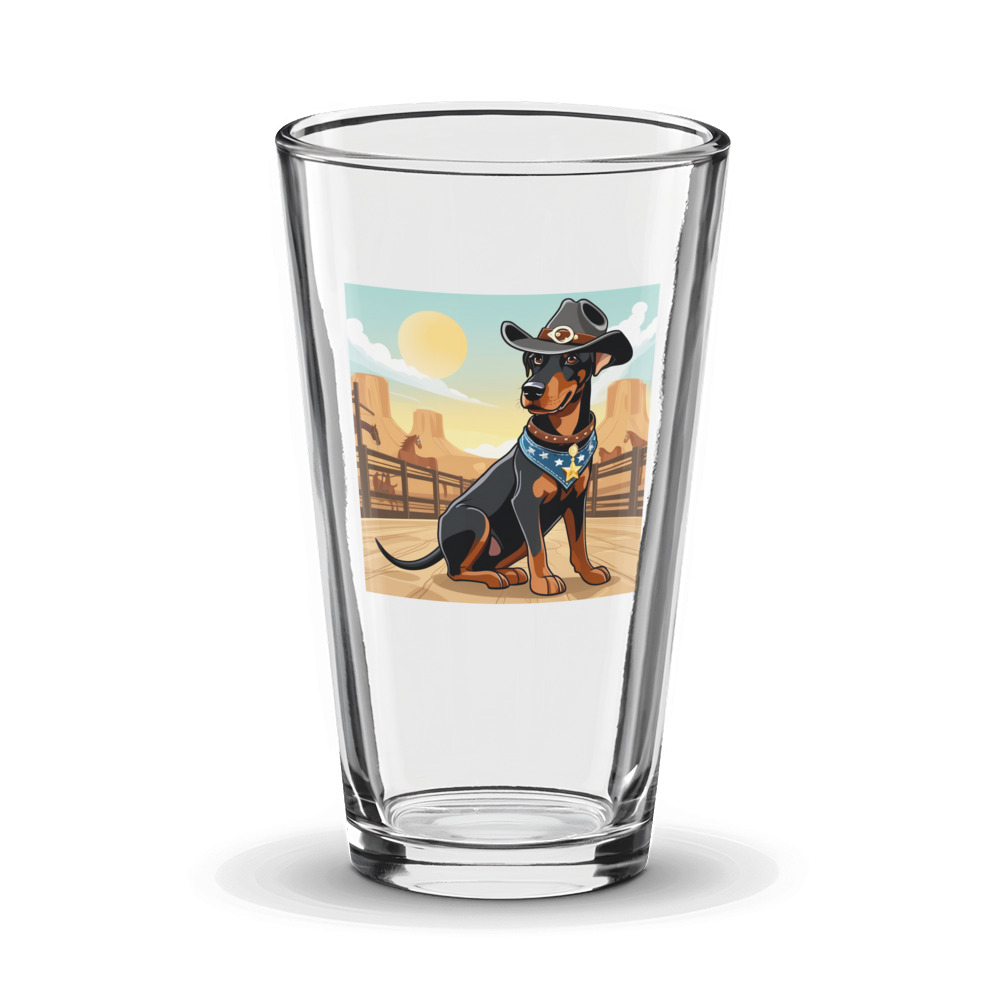 PugMug Custom Doberman Pinscher Glass Tumbler