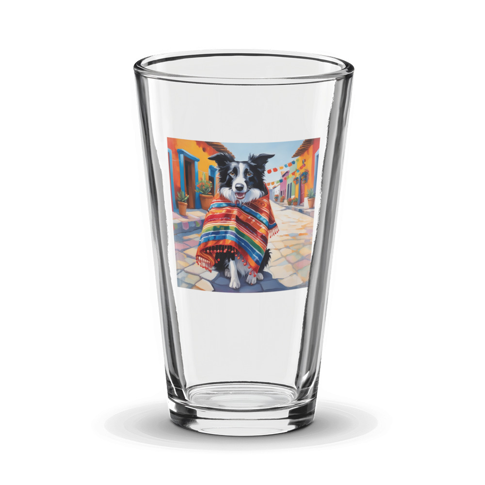 PugMug Custom Border Collie Glass Tumbler