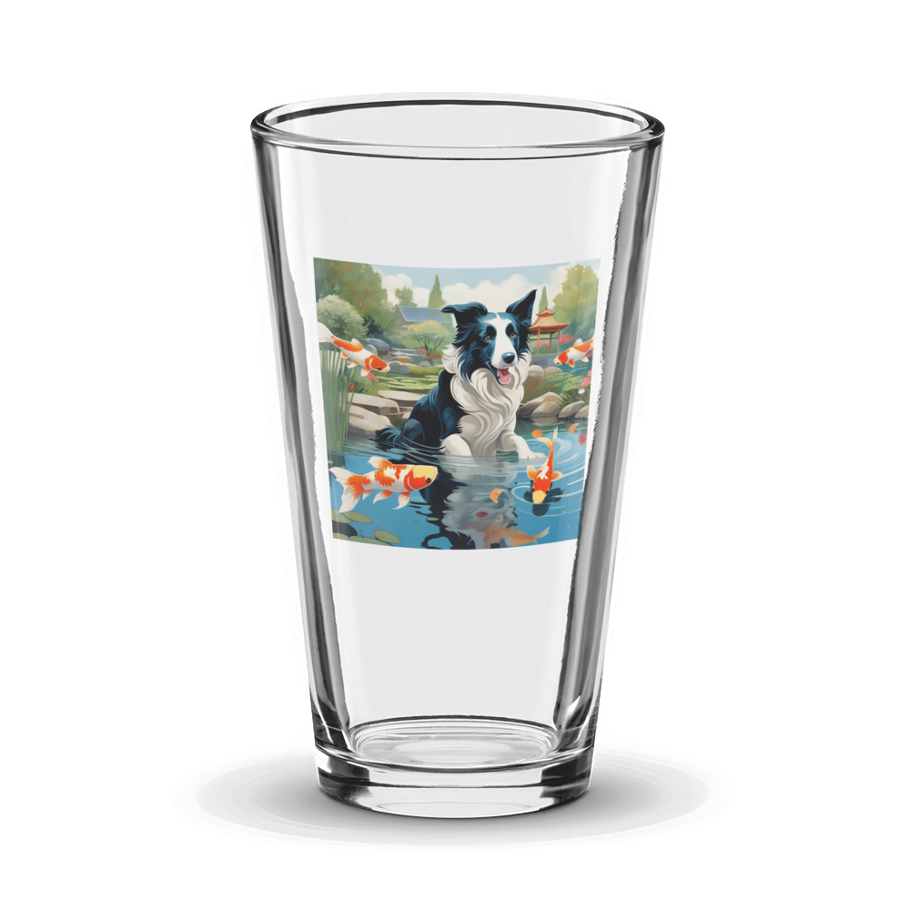 PugMug Custom Border Collie Glass Tumbler