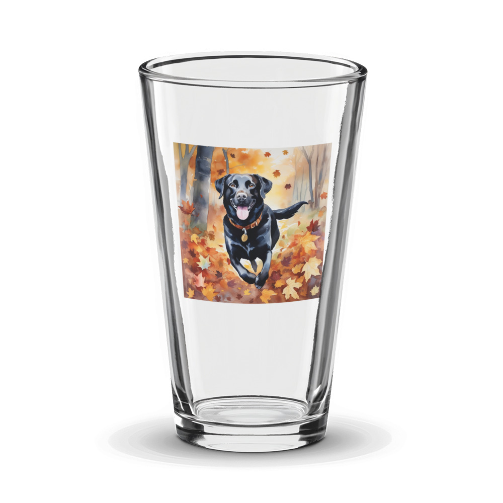 PugMug Custom Black Labrador Retriever Glass Tumbler