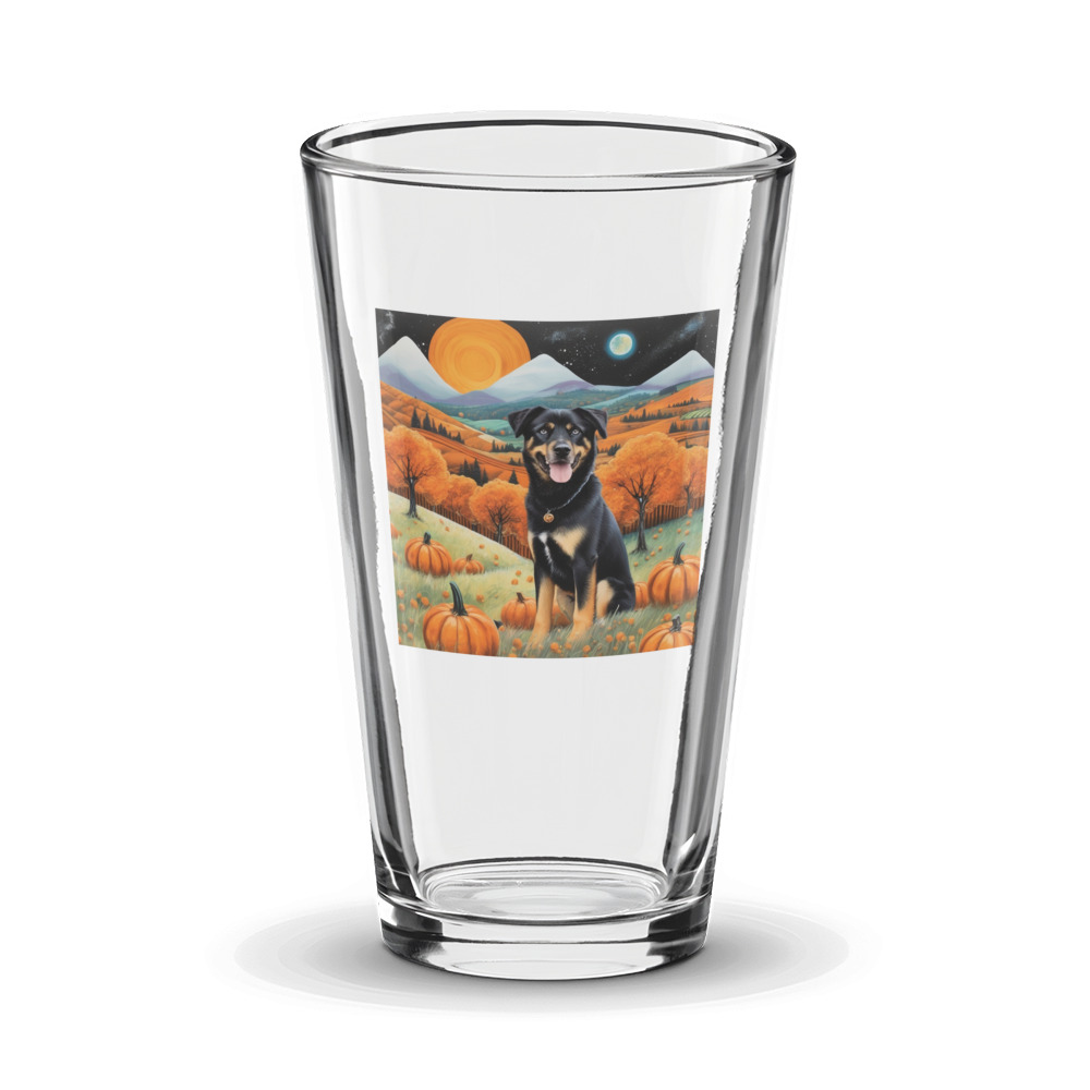 PugMug Custom Blue Glass Tumbler