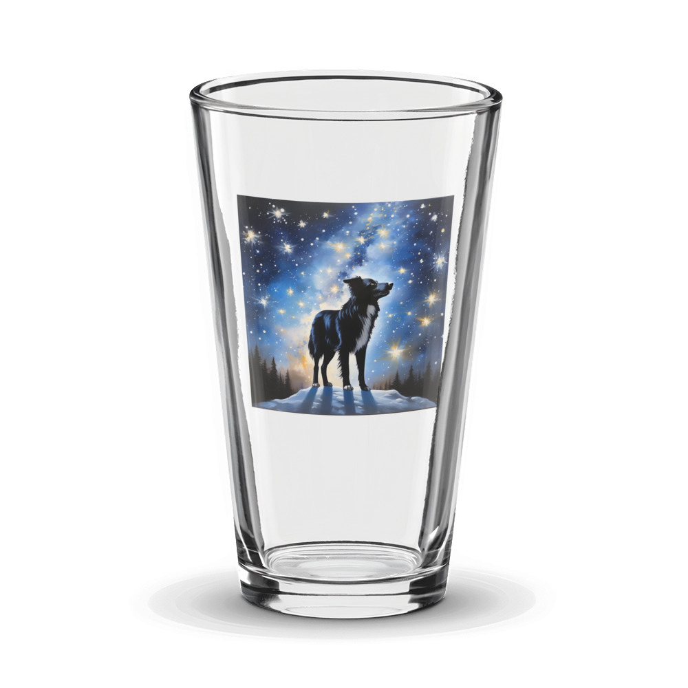 PugMug Custom Border Collie Glass Tumbler