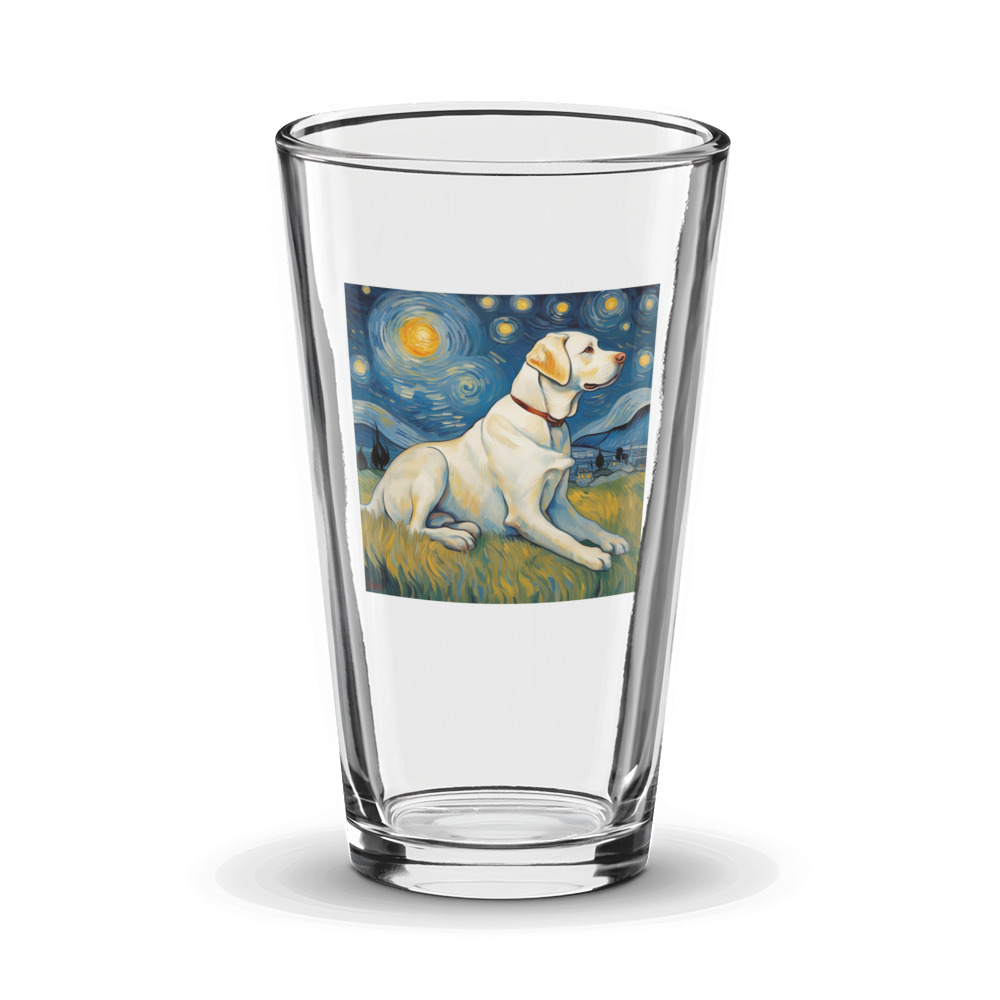 PugMug Custom White Labrador Retriever Glass Tumbler