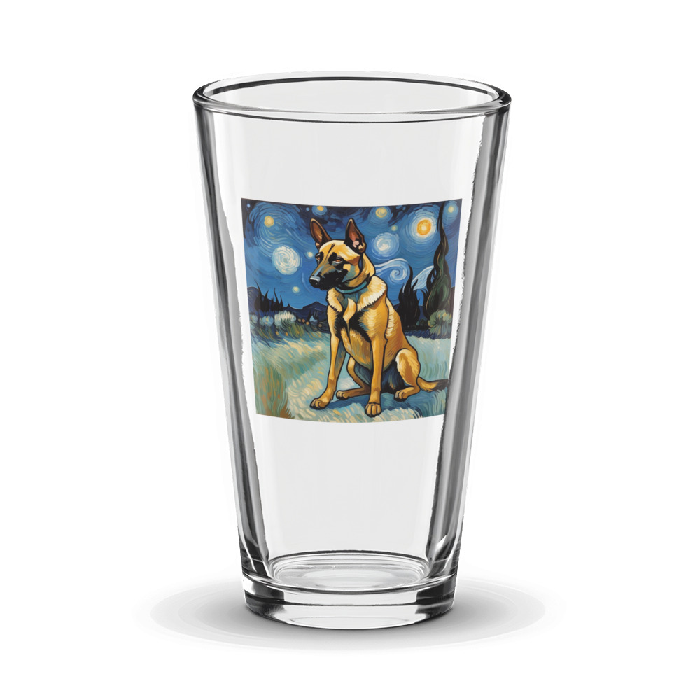 PugMug Custom Belgian Malinois Glass Tumbler