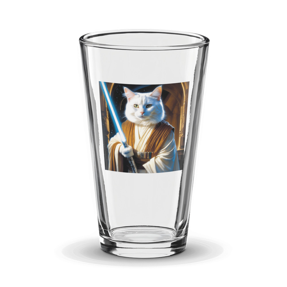 PugMug Custom White Companion Cat Glass Tumbler