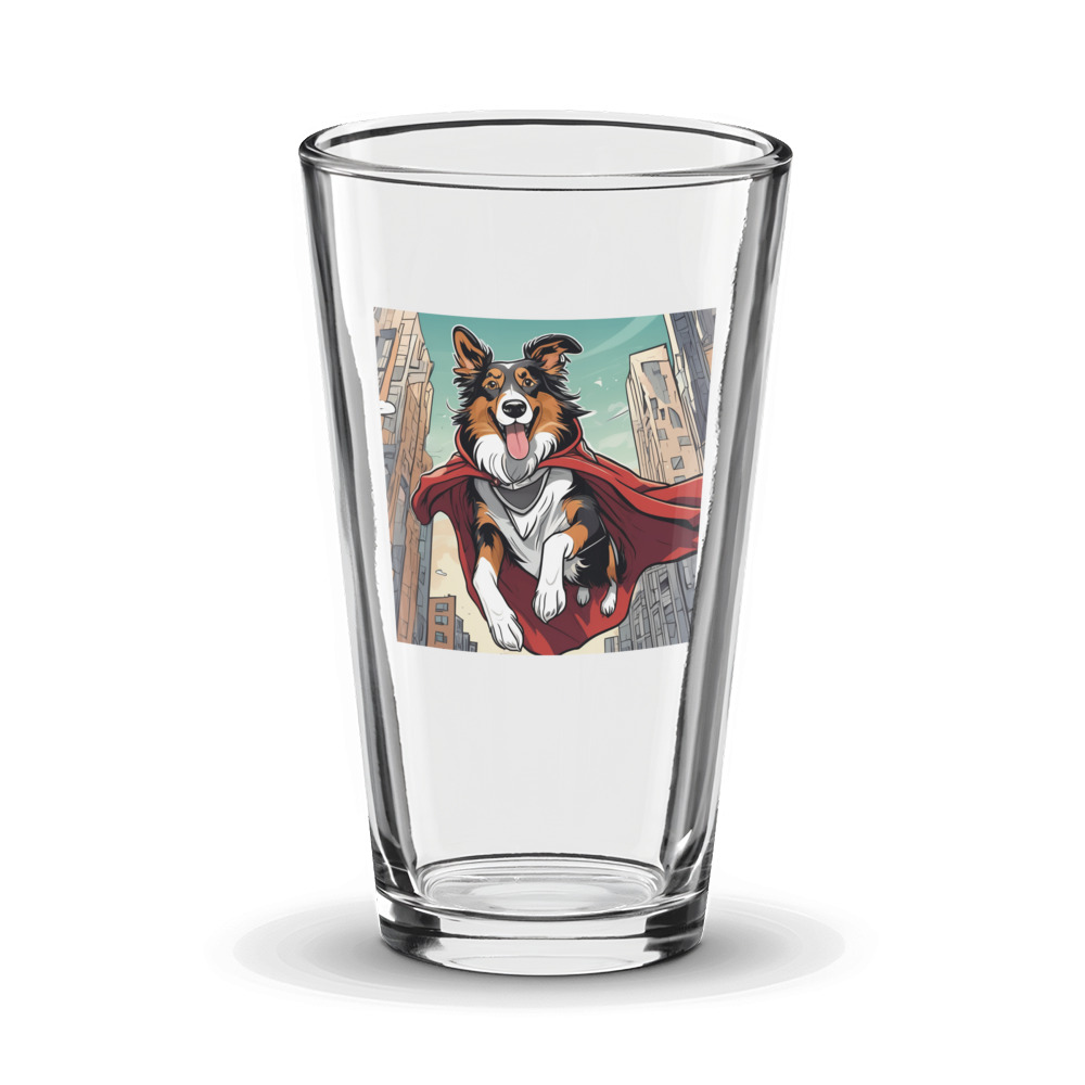 PugMug Custom Collie Glass Tumbler
