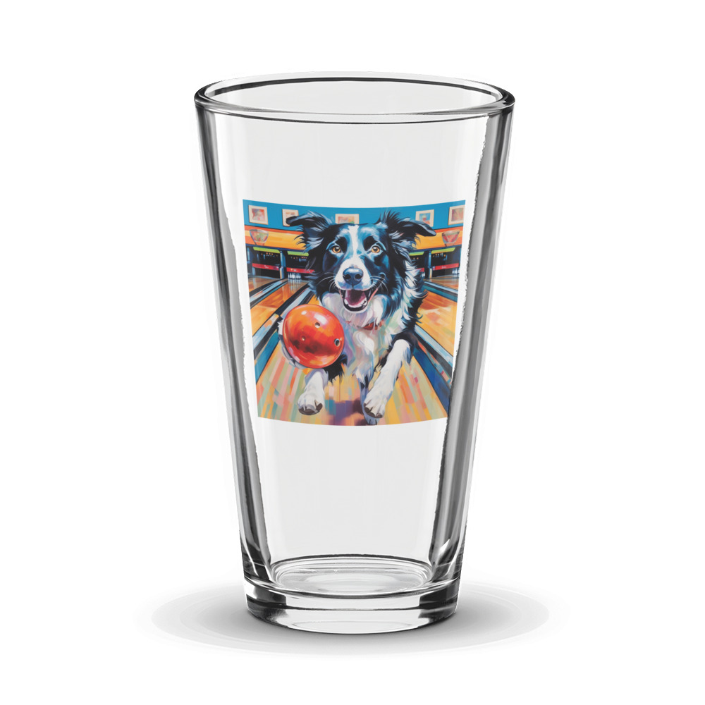 PugMug Custom Border Collie Glass Tumbler