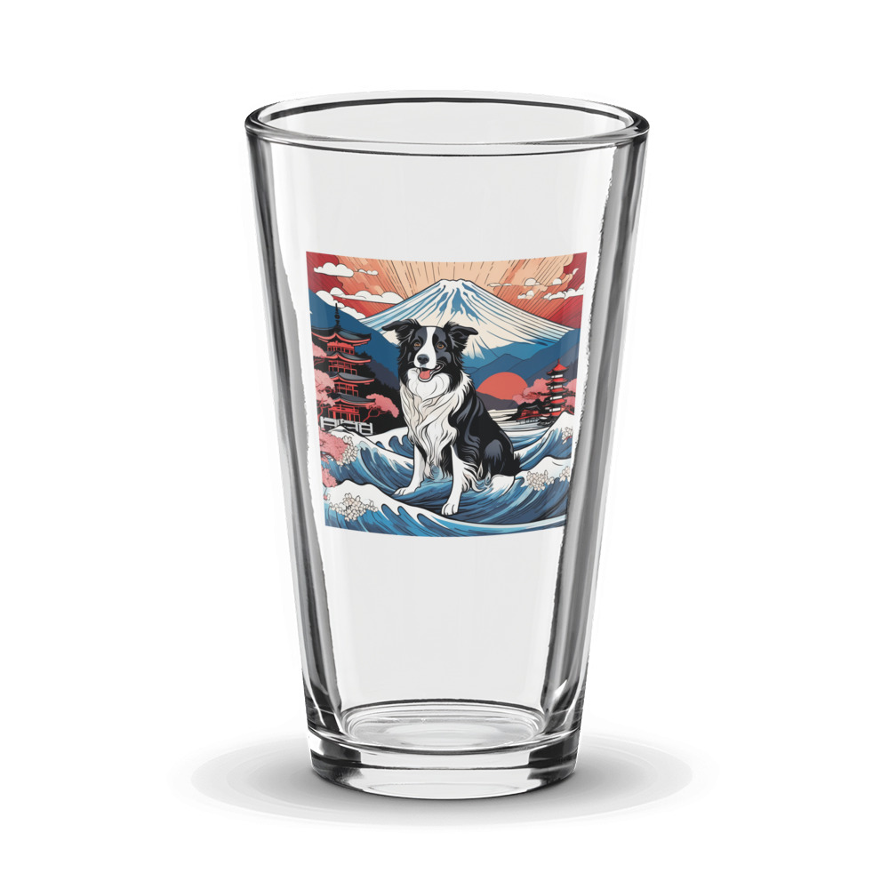 PugMug Custom Border Collie Glass Tumbler