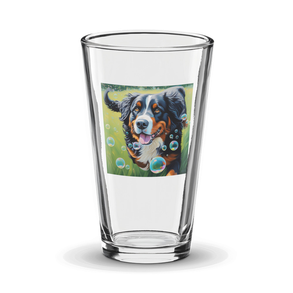 PugMug Custom Bernese Mountain Dog Glass Tumbler