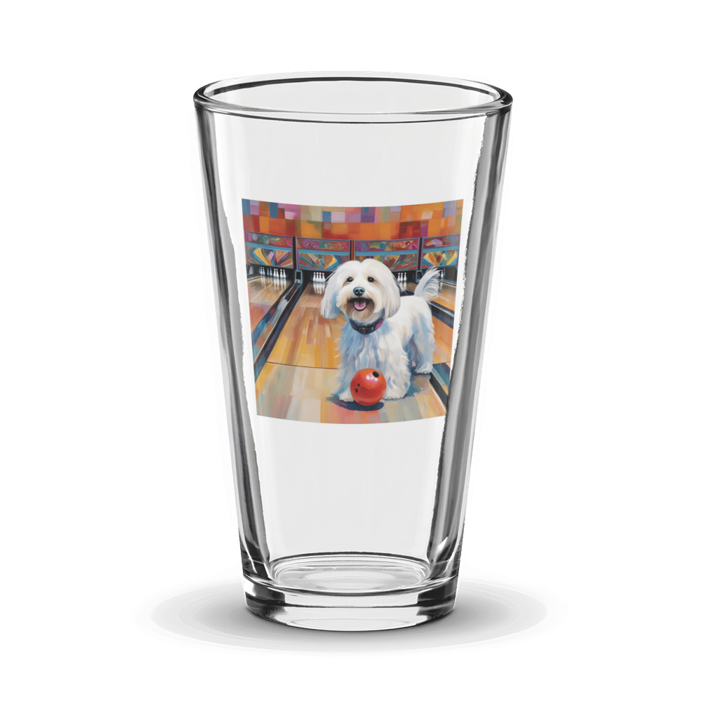 PugMug Custom White Havanese Dog Glass Tumbler