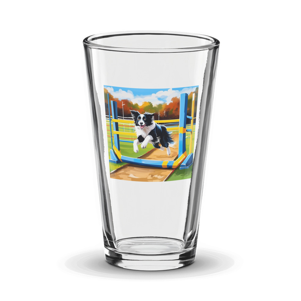PugMug Custom Border Collie Glass Tumbler