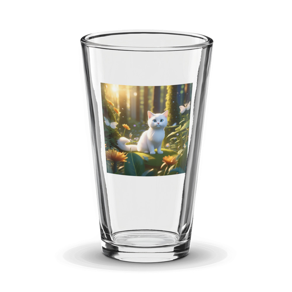 PugMug Custom White Exotic Cat Glass Tumbler