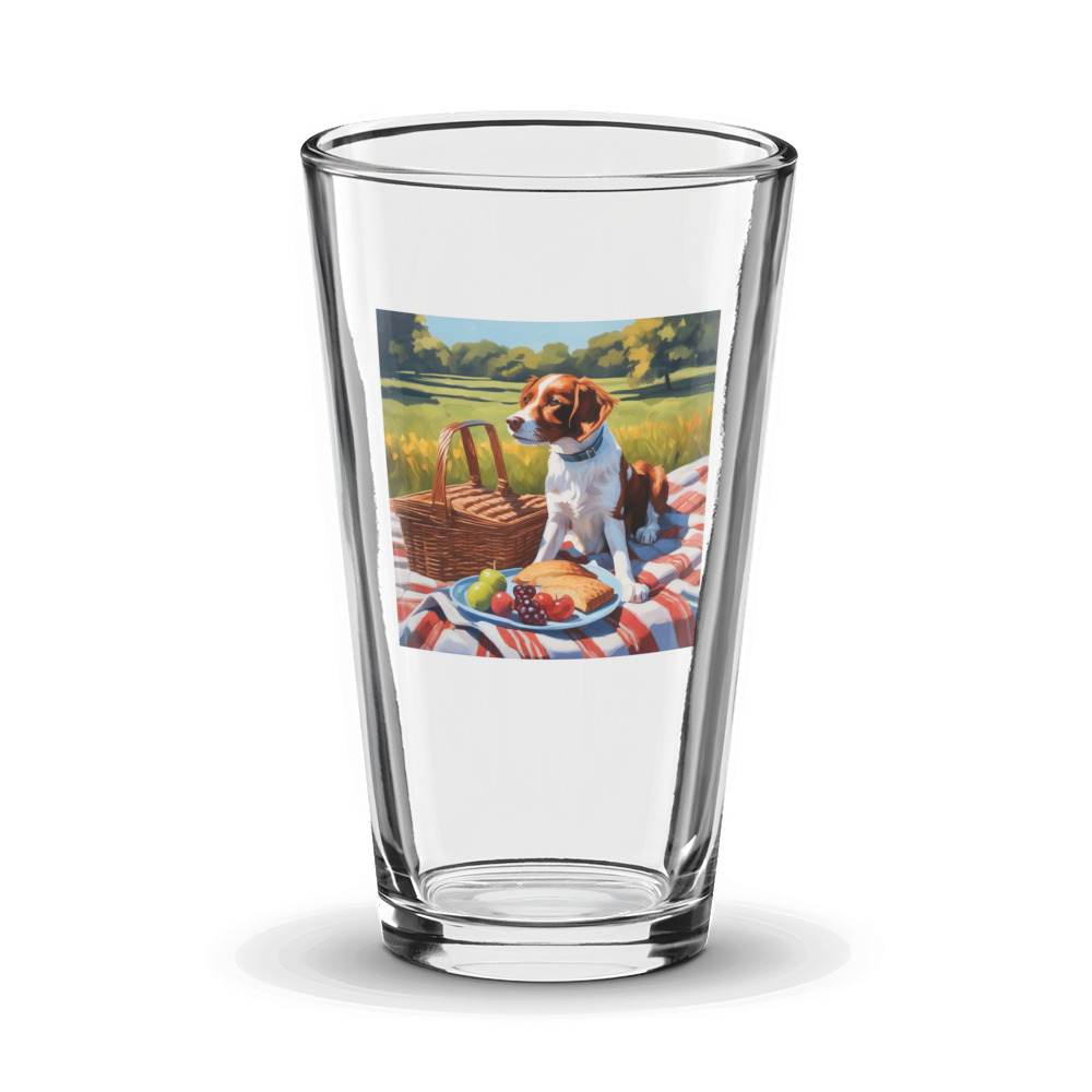 PugMug Custom Brittany Dog Glass Tumbler