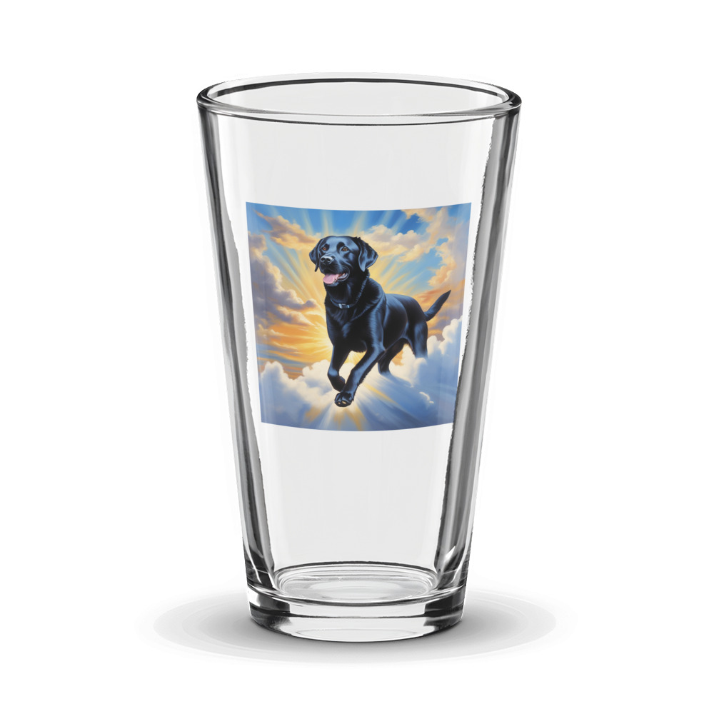 PugMug Custom Black Labrador Retriever Glass Tumbler