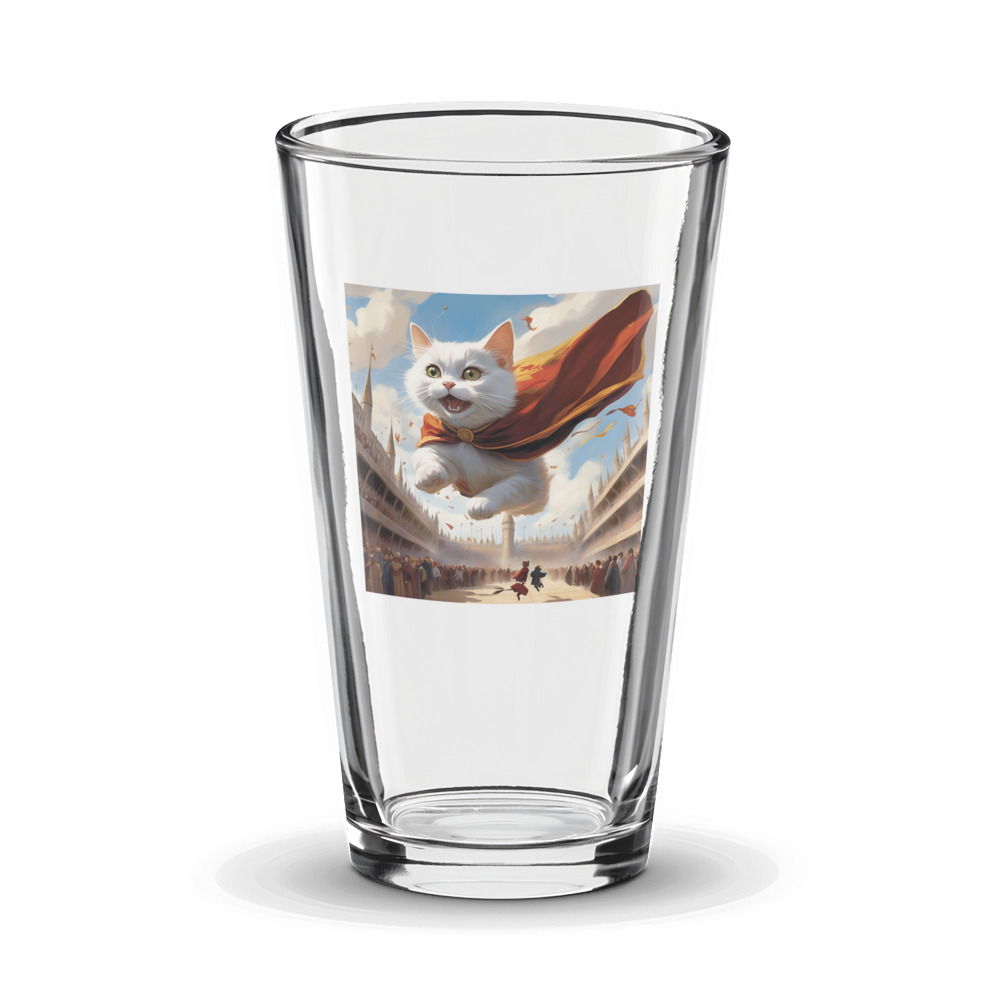 PugMug Custom White Companion Cat Glass Tumbler