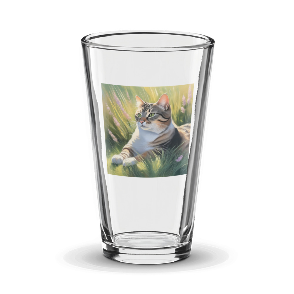 PugMug Custom Tabby Companion Cat Glass Tumbler