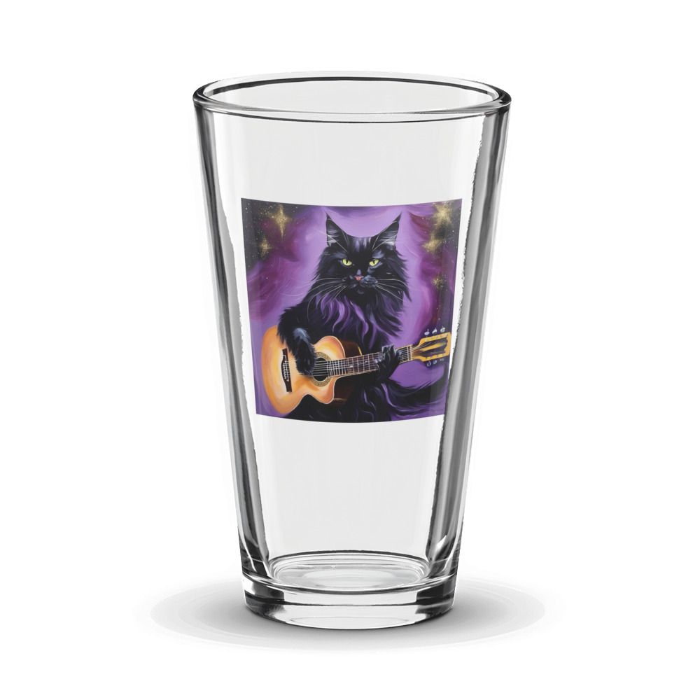 PugMug Custom Black Maine Coon Cat Glass Tumbler