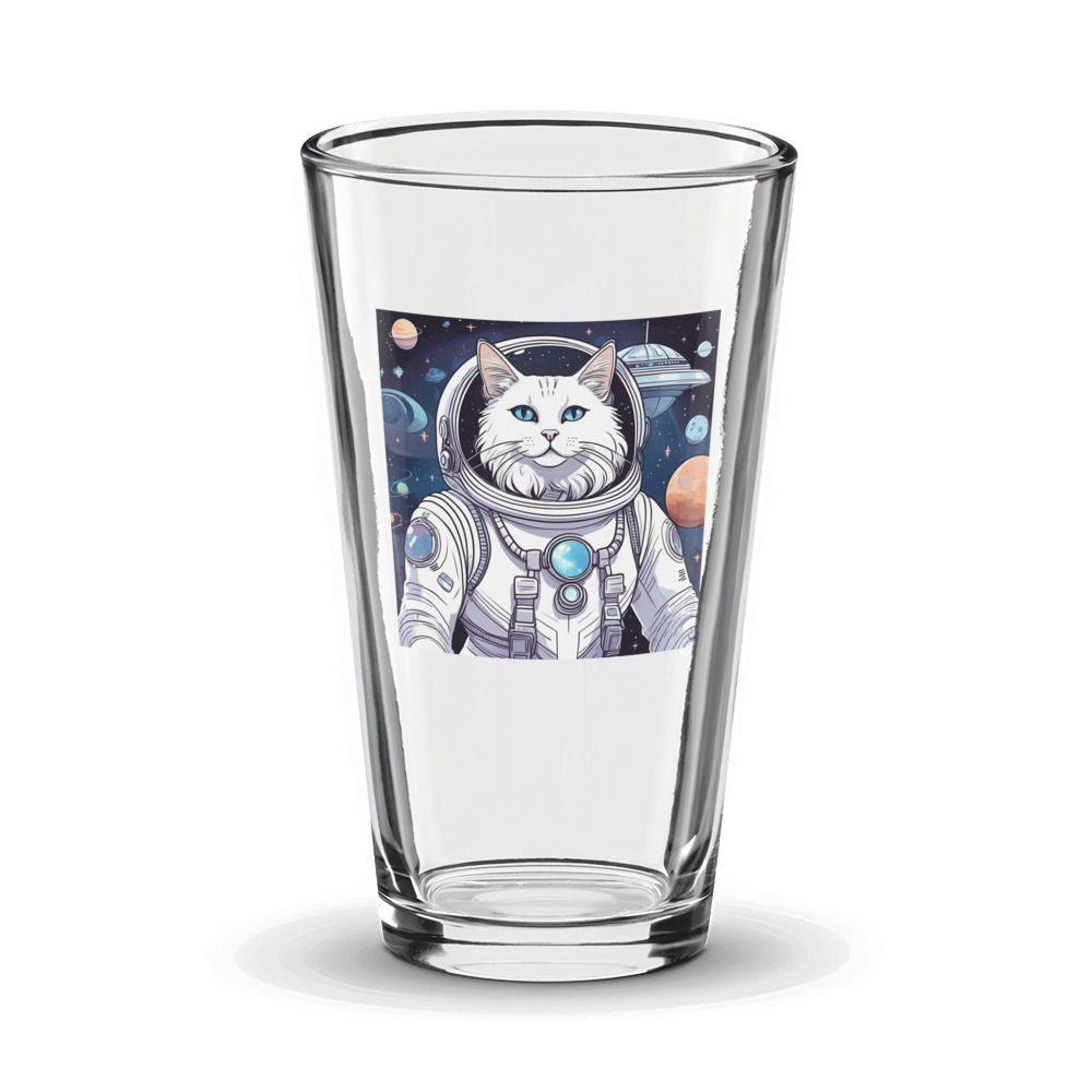 PugMug Custom White Companion Cat Glass Tumbler
