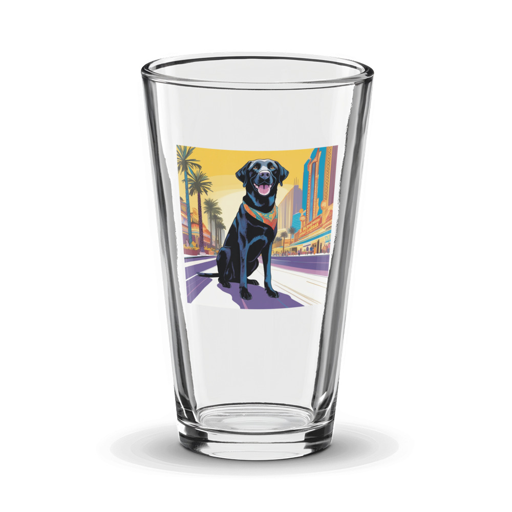 PugMug Custom Black Labrador Retriever Glass Tumbler