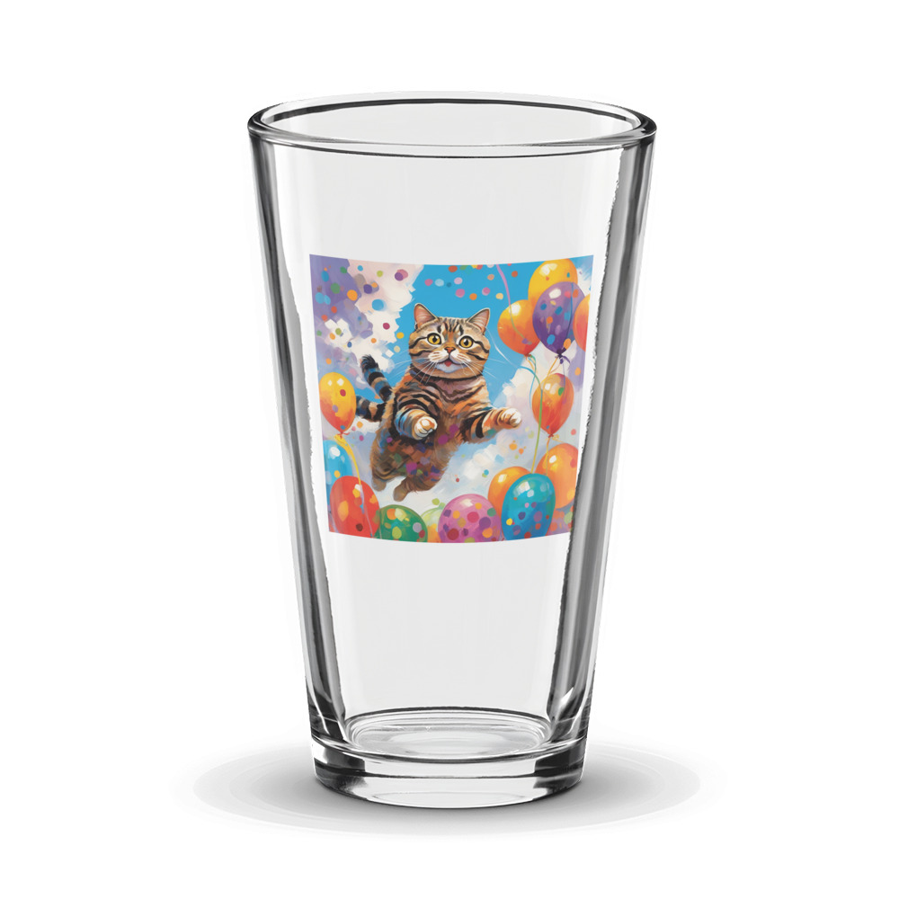 PugMug Custom Tabby Scottish Fold Cat Glass Tumbler