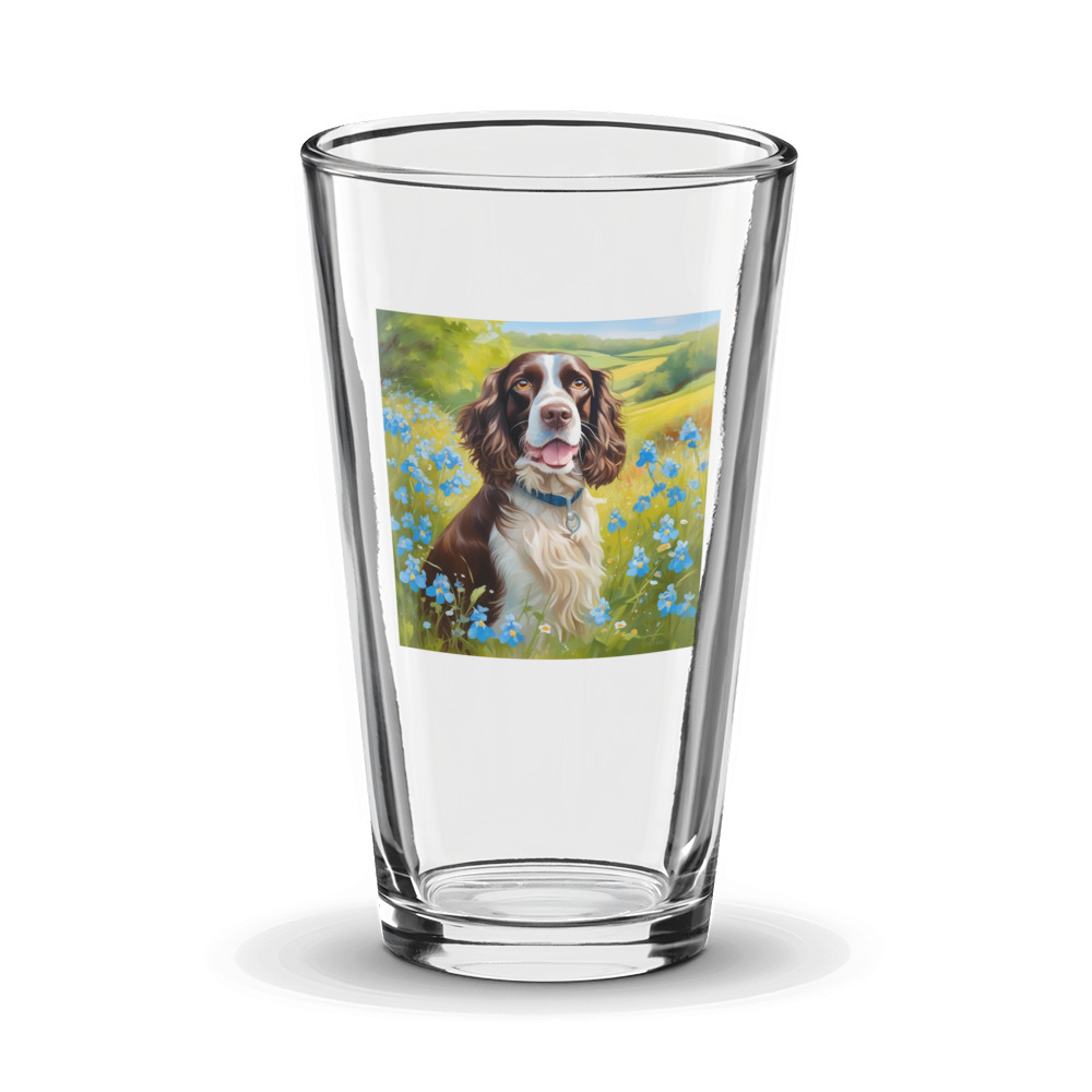 PugMug Custom English Springer Spaniel Glass Tumbler