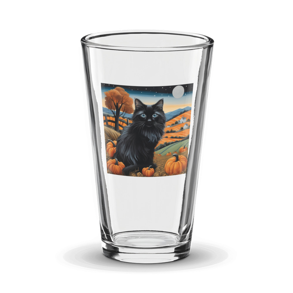 PugMug Custom Black Ragdoll Cat Glass Tumbler