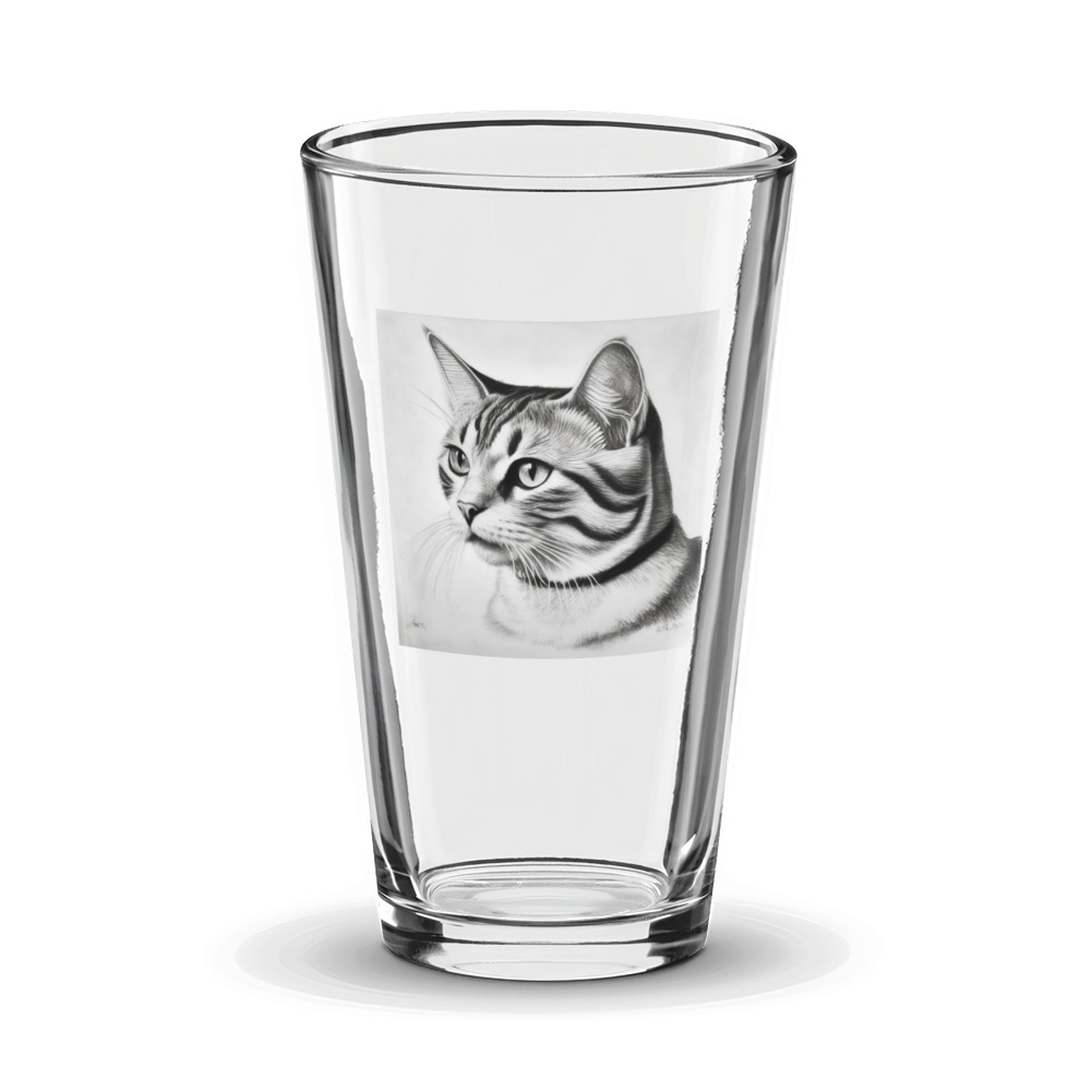 PugMug Custom White American Shorthair Cat Glass Tumbler