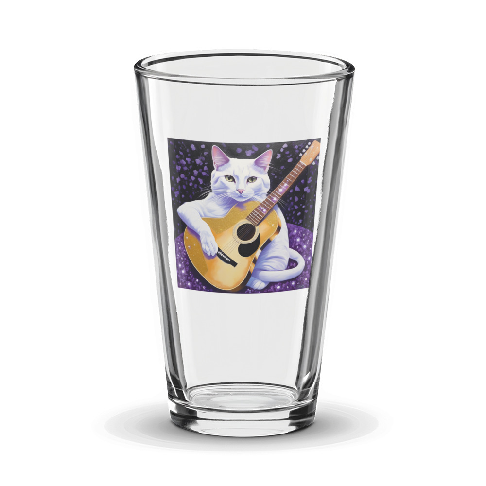 PugMug Custom White Companion Cat Glass Tumbler