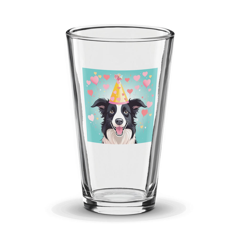 PugMug Custom Border Collie Glass Tumbler